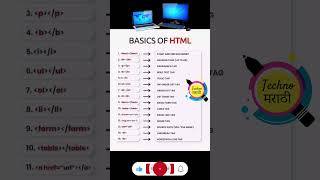 Basics of HTML! html tag! #html #html5 #htmltag #htmltags #css #css3 #frontend #shorts #shortvideo
