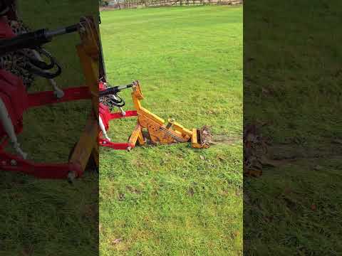 Trying out a mole plough on our @ventrac #ventrac #tractor