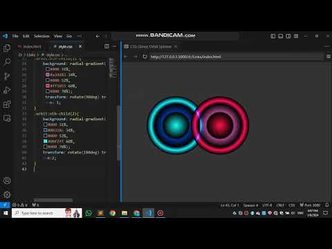 How to make a CSS Glowy Orbit Spinner using HTML and CSS