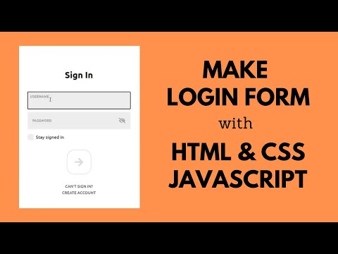 How To Make Login Form With HTML CSS & Javascript | Citrine Academy