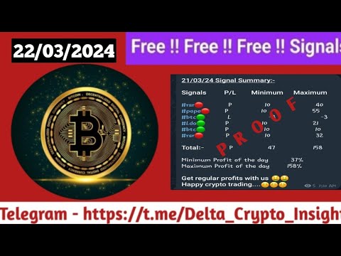 22/03/24 II Daily Crypto Trading Signal II Telegram Channel II delta crypto Future Crypto Trading