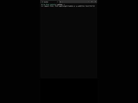 How many lines of code do you have to write to say "Hi" in Flet? | Python