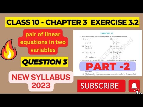 CLASS 10  EXERCISE 3.2  QUESTION 3 (PART 2)🔥 🔥
