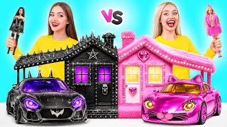 Строим Удивительный Кукольный Домик | Черное vs Розовое Челлендж от Multi DO Smile