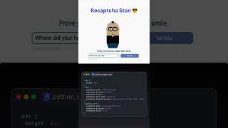 Recaptcha Stan Smiles! 😎 | Fun CSS Animation for Human Verification #Shorts #coding #htmlcss #fyp