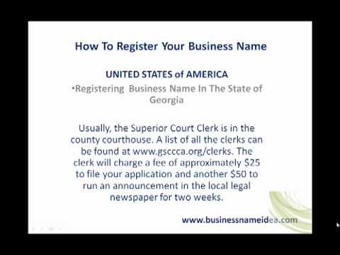 How to register business name in the State of Georgia