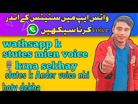 how to make Whatsapp of stutes in voice/واٹس ایپ کے سٹیٹس میں voiceکرناسیکھیں جھوٹے پر اللہ ک لعنت