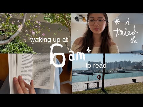 waking up at 6am to read for a week (i tried ok) ✦ a reading vlog