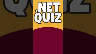 MCQ Interview question for .NET For Everyone || #quiz #learning #education #ChallengeQuiz24