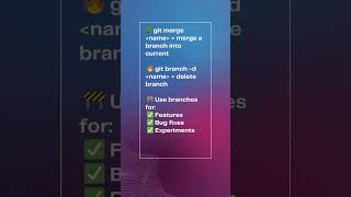 Master Git Branching in 60 Seconds | Must-Know Git Commands for Every Developer 🚀#Git #DeveloperTips
