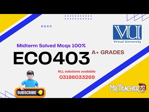 ECO403 Midterm MCQs | Most Repeated Questions and Answers for Macroeconomics | VU