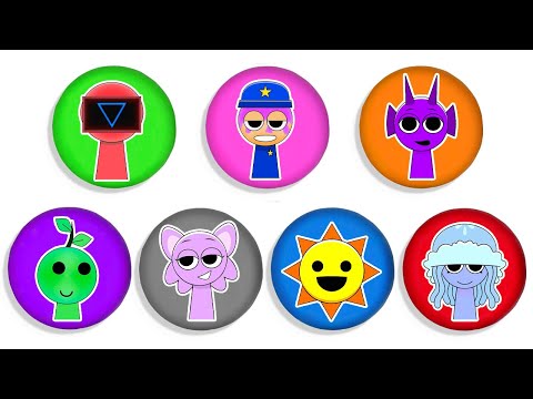 GUESS which Sprunki character will come out of the cubes Circle Cake Clay Pt.17