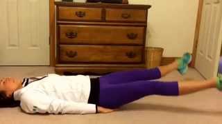 Home Core workout!  3 sets of 15 reps each!