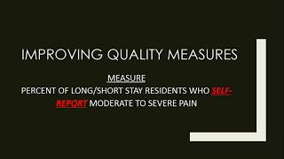 Pain MDS and QMs
