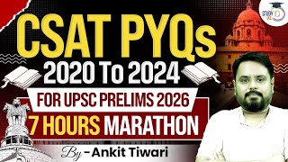 CSAT 2020–2024 PYQs Solved | Complete UPSC Prelims 2026  CSAT Solution With Concept | StudyIQ