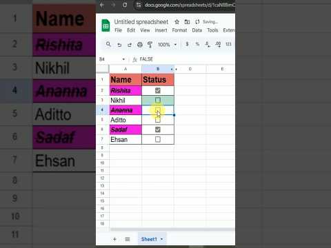 Checkbox in "Google Sheets"