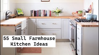 55 Small Farmhouse Kitchen Ideas to Inspire Your Cozy Cooking Space  #cookingspace #kitchendecor
