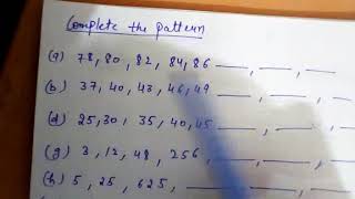 Complete the pattern
