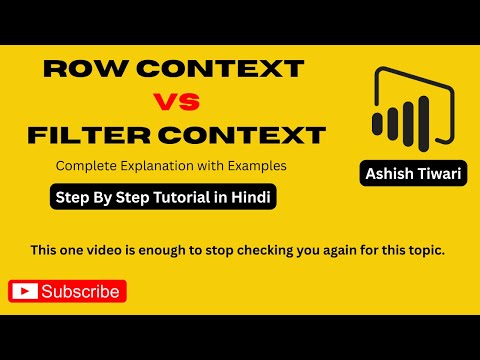 DAX Row Context vs Filter Context in Power BI | Complete Explanation with Examples