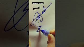 How to style the name Hadi..#calligraphicalphabets #stylish sign