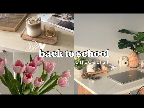 back to school checklist˚˖𓍢ִ໋🌷͙֒✧˚.🎀༘⋆ #backtoschool #aesthetic #study