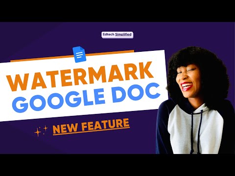 How to Watermark Your Google Doc (NEW FEATURE) | Edtech Simplified