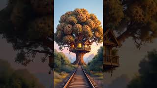 A Cat Who Buried a Cookie and Grew a Treehouse #ai #shorts