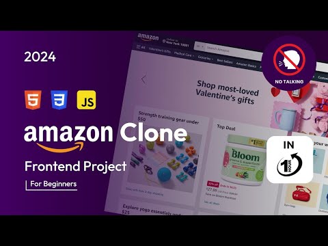 No Talking , No Bullshits | Build Your Own Amazon Clone: HTML, CSS, JavaScript Tutorial Under 1 Hr