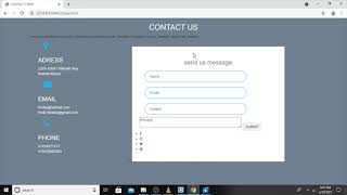 How to create a simple contact us form and footer using HTML and CSS for beginners.