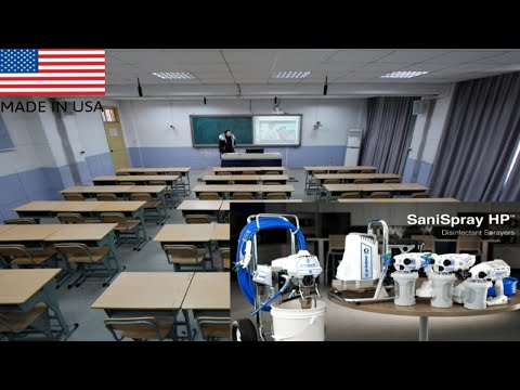 School disinfecting using High Quality  GRACO SANISPRAY HP|BIOLINKDUBAI