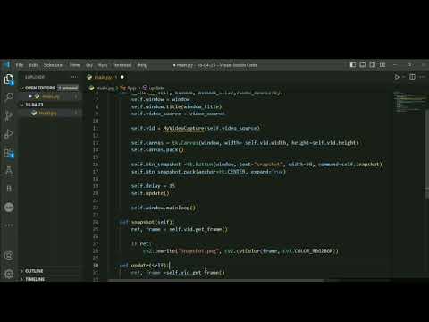 Create your Own Camera App using Tkinter Gui in python