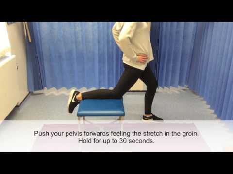Physiotherapy: Hip flexor stretch