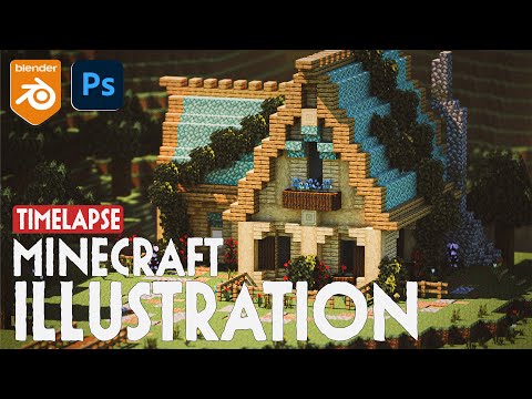 Minecraft-Styled Illustration in Blender | Timelapse