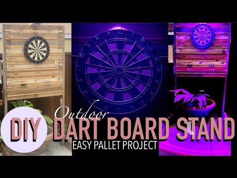 EASY DIY DART BOARD STAND - HOW I DID IT! Process, measurements, etc. 