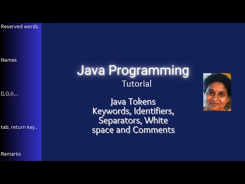 Lesson 6 Java Tokens - Keywords, Identifiers, Separators, White space and Comments