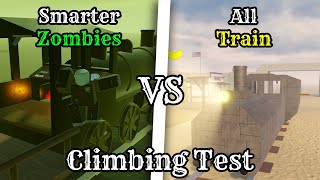 Smartest Zombie vs All Train | Roblox Dead Rails (Climbing Test)