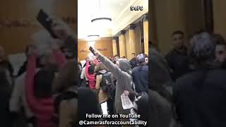 Protesters Rally at Portland City Hall to Revoke the ICE permit