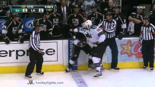Joe Thornton vs Drew Doughty Apr 5, 2012