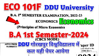 Principles of microeconomics ba 1st semester | ba 1st semester economics eco 101f | eco101f ddu