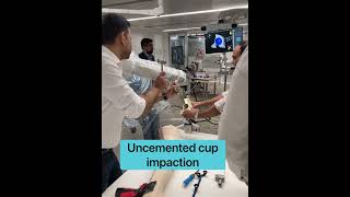 Robotic hip replacement on bone model #hipreplacementsurgery #robotics