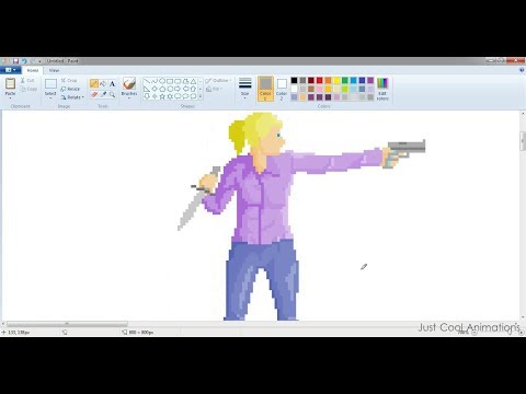 Let's make pixel art in Ms Paint