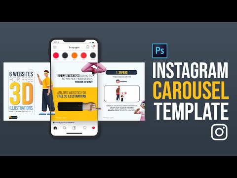 Create Instagram Carousel Template in Photoshop | Hindi