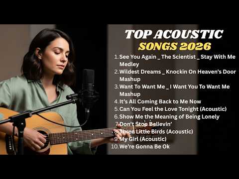 Acoustic Love Covers 🤍🎵  TikTok Favorites 2026 - See You Again _ The Scientist _ Stay With Me Medley