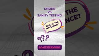 Smoke vs. Sanity Testing Explained in 60 Seconds!
