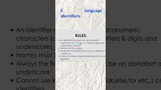 #c #clanguage #identifiers #programming #interview #variables #identifiers #cinterviewquestions