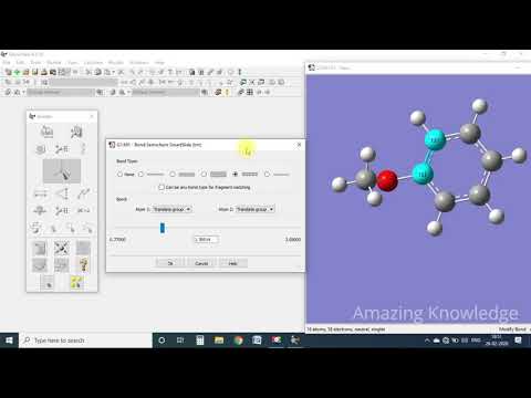 GaussView drawing molecular structure using builder tool