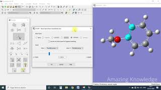 GaussView drawing molecular structure using builder tool