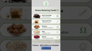 🧘5 Stress-Relieving Foods for a Calm Mind 🌿 #stresscontrol #healthymind #calmawareness #mindwellness