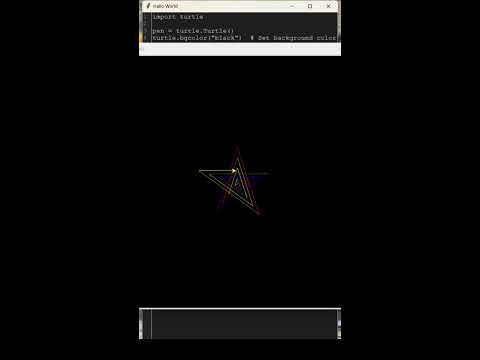 Colorful Spiral with Turtle Graphics in Python #codingart #pythonforbeginners #learnpython