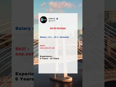 Dot net developer job opening